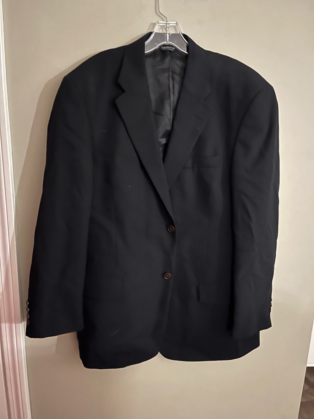 Claiborne Men's Black Two-Button Sport Coat